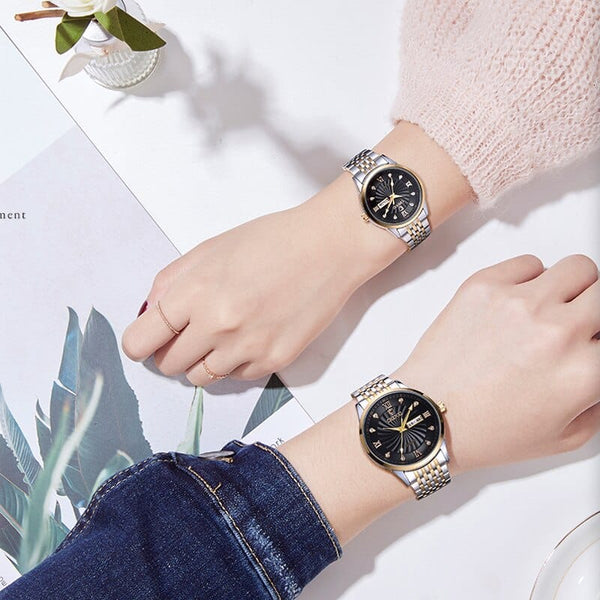 Clamanta Beauty Montre À Quartz pour homme et femme