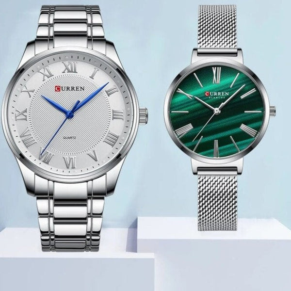 Clamanta Beauty Montre a Quartz Quartz pour Couple