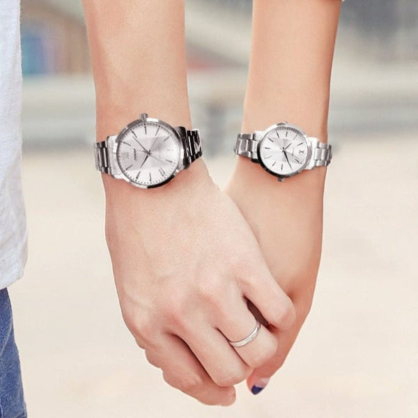 Clamanta Beauty Montre à Quartz simple et chic pour homme et femme