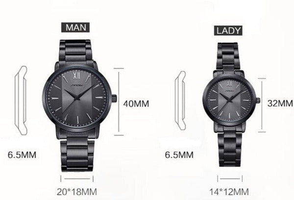 Clamanta Beauty Montre à Quartz simple et chic pour homme et femme
