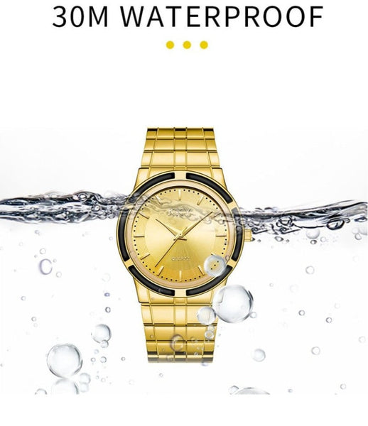 Clamanta Beauty Montre à quartz simplement chic pour homme et femme