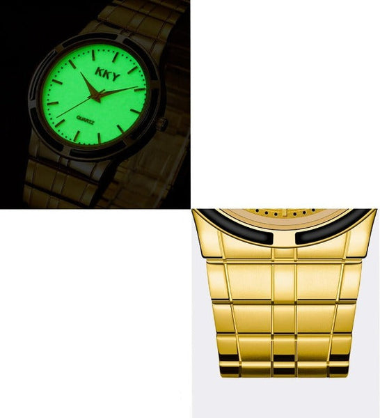 Clamanta Beauty Montre à quartz simplement chic pour homme et femme