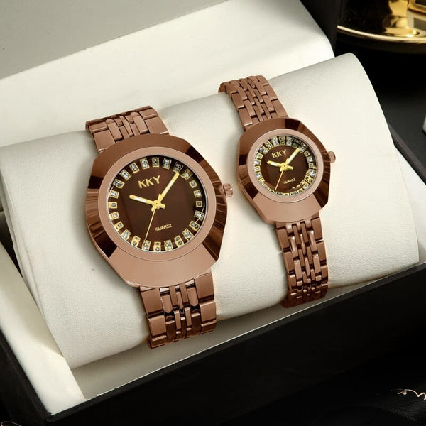 Clamanta Beauty Montre-bracelet pour couple mode classique