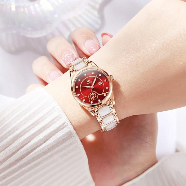 beautefeminine.fr Montre de luxe à Quartz avec bracelet pour femmes