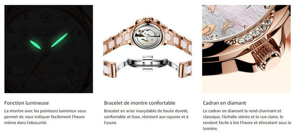 Clamanta Beauty Montre de luxe pour femmes