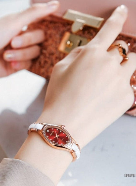 Montre élégant céramique avec Bracelet pour femme