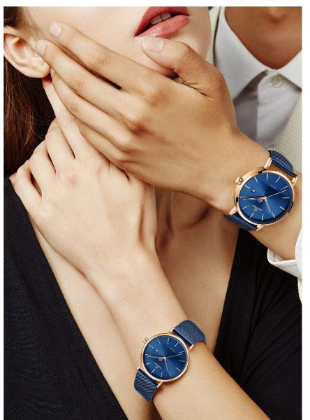 Clamanta Beauty Montre hommes et femmes bracelet acier inoxydable mode amoureux