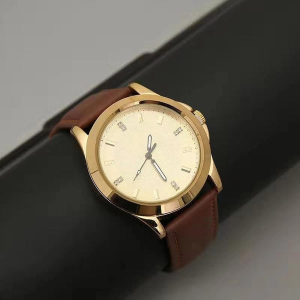 Clamanta Beauty montres à Quartz Or Ensemble cadeau homme montres boutons de manchette