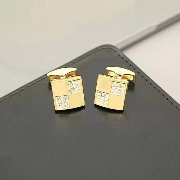 Clamanta Beauty montres à Quartz Or Ensemble cadeau homme montres boutons de manchette