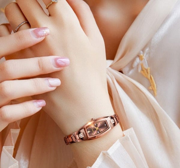 Clamanta Beauty Montres rectangulaires pour femmes