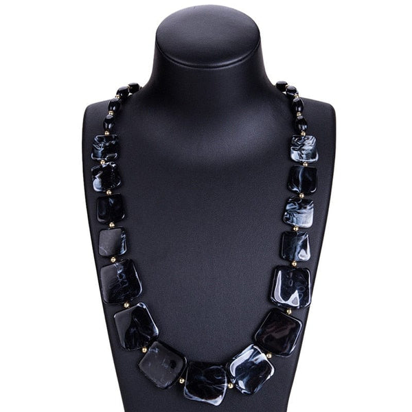 beautefeminine.fr Noir Collier de perles longues pour femme