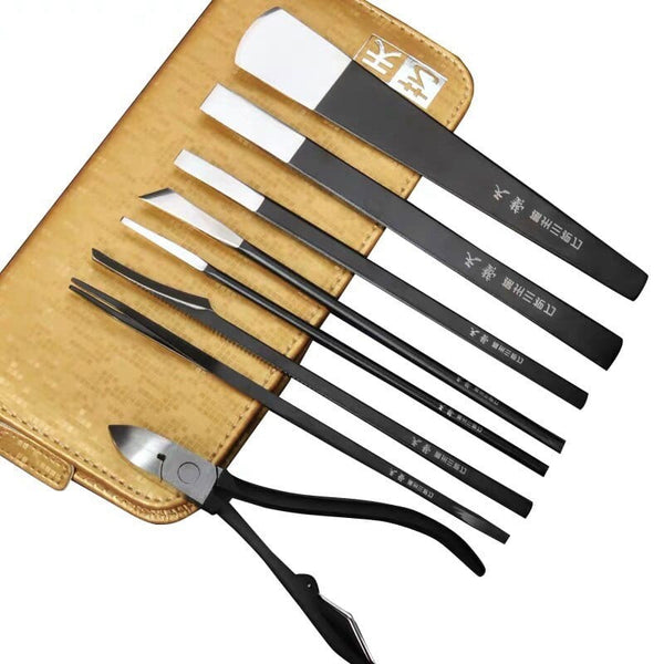 Clamanta Beauty Noir Ensemble de couteaux pédicure et outils de soins des ongles