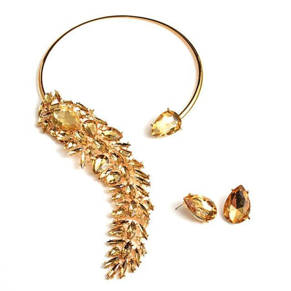 beautefeminine.fr Or Colliers boucle d'oreille cristaux tendance