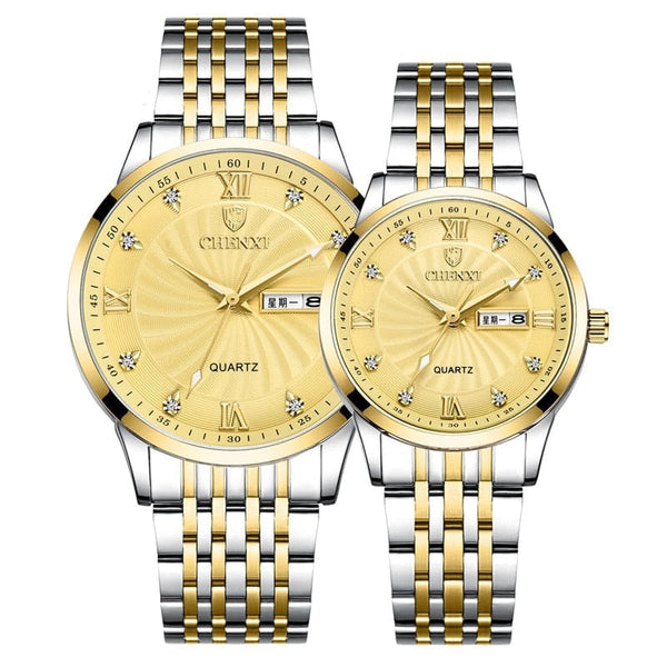 Clamanta Beauty Or Montre À Quartz pour homme et femme