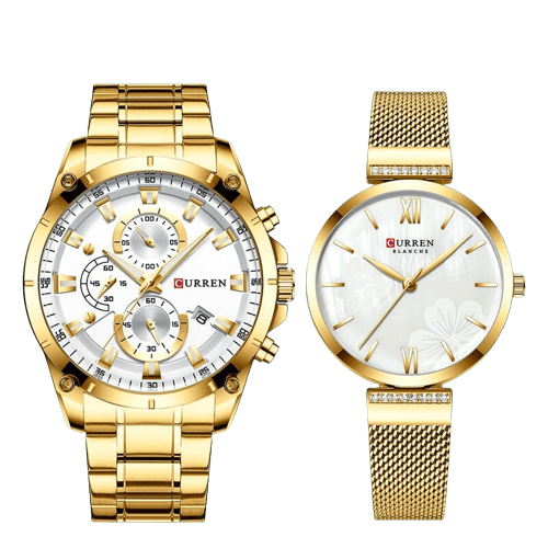 Clamanta Beauty Or Montre simplement soft pour Couple