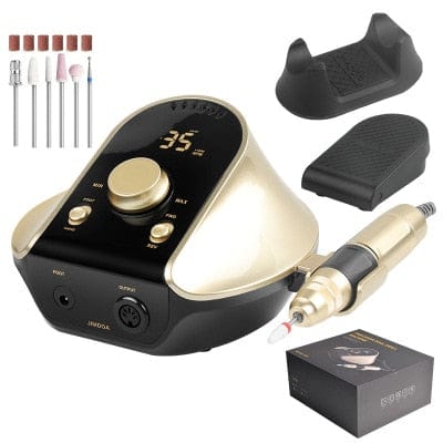 Clamanta Beauty Or Perceuse à ongle Pro Max Vitesse de rotation 35000 tr/min