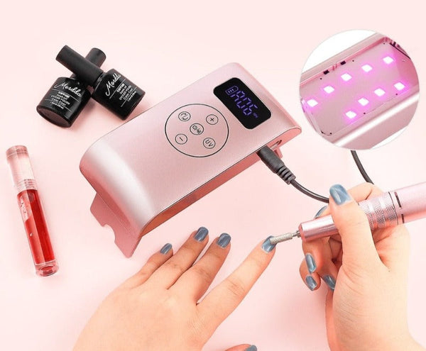 Clamanta Beauty Perceuse à ongles portable 35000RPM Manucure Polisseuse à ongles
