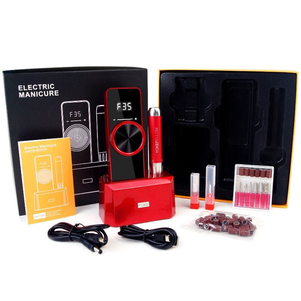 Clamanta Beauty Perceuse à ongles pour manucure 35000 RPM Rechargeable