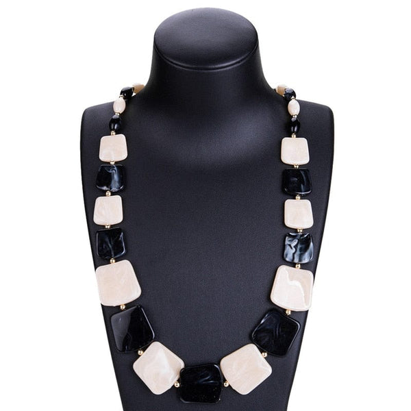 beautefeminine.fr Rose Collier de perles longues pour femme