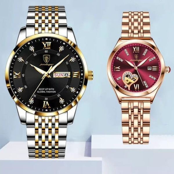 Clamanta Beauty Rouge Montre conception de luxe pour homme et femme