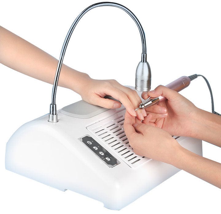 beautefeminine.fr sèche-ongles Blanc Appareil manucure 4en1 Perceuse à ongles-aspirateur-lampe