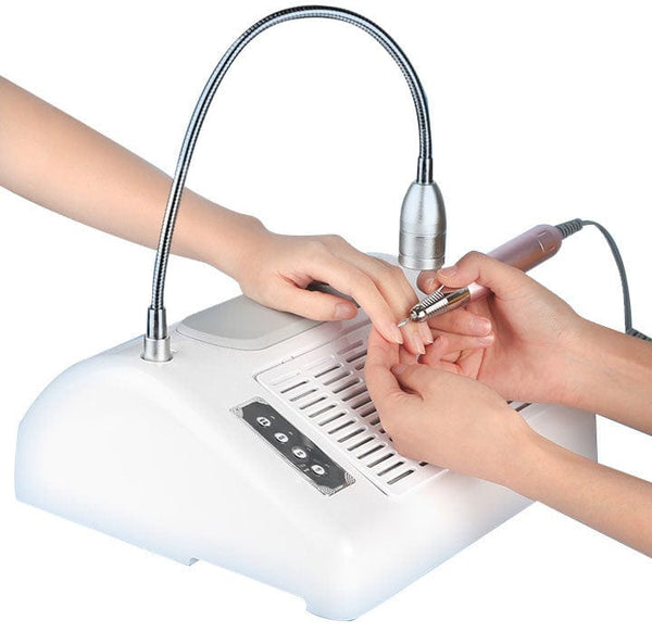 beautefeminine.fr sèche-ongles Blanc Appareil manucure 4en1 Perceuse à ongles-aspirateur-lampe