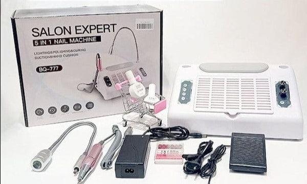 beautefeminine.fr sèche-ongles Blanc Appareil manucure 4en1 Perceuse à ongles-aspirateur-lampe