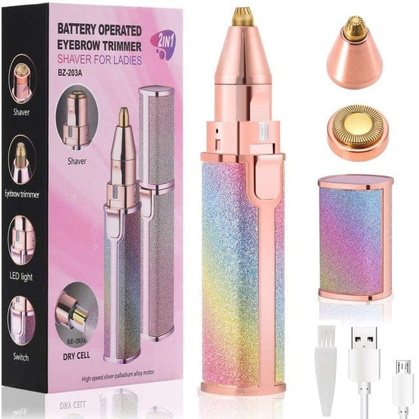 Clamanta Beauty Tondeuse à sourcils électrique 2 en 1