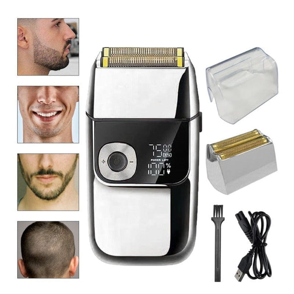 beautefeminine.fr Tondeuse Argent Tondeuse a cheveux-rasoir électrique pour homme