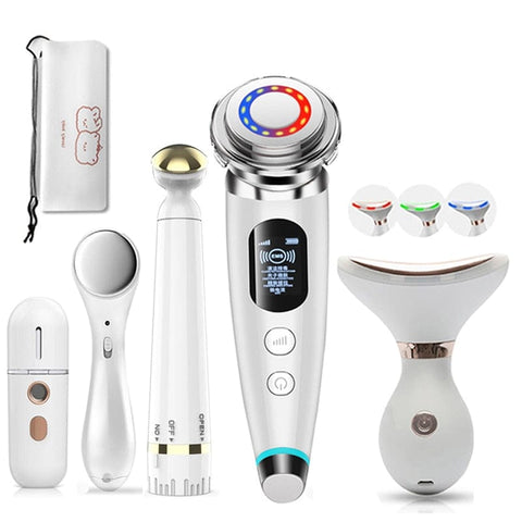 Clamanta Beauty Blanc Appareil de beauté Masseur Facial 1rf et EMS-Appareil de soin du visage