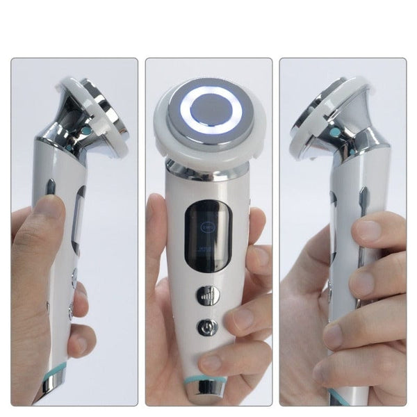 Clamanta Beauty Blanc Appareil de beauté Masseur Facial 1rf et EMS-Appareil de soin du visage