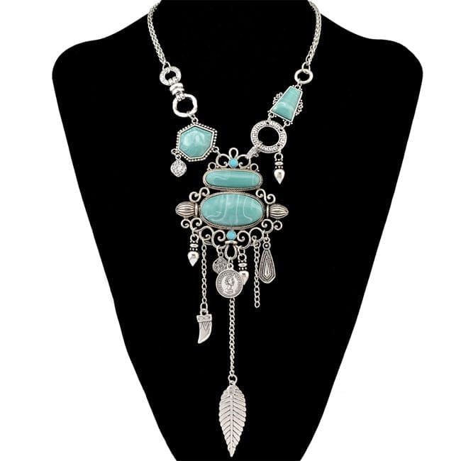 Clamanta Beauty Bleu Collier pour femmes