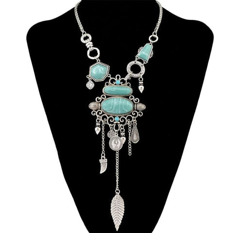 Clamanta Beauty Bleu Collier pour femmes