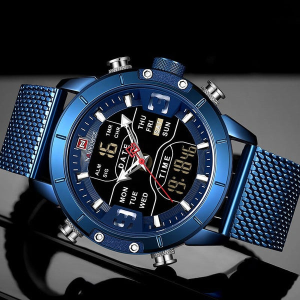 Clamanta Beauty Bleu design tendance montre de couple bleu