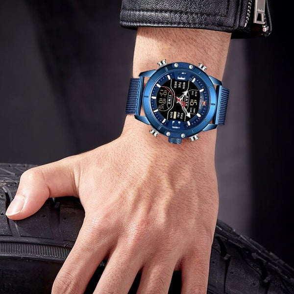 Clamanta Beauty Bleu design tendance montre de couple bleu