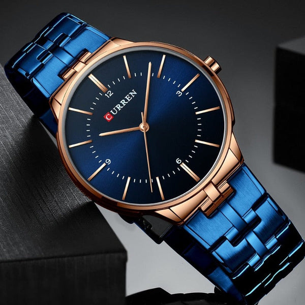 Clamanta Beauty Bleu Montre de couple bleu