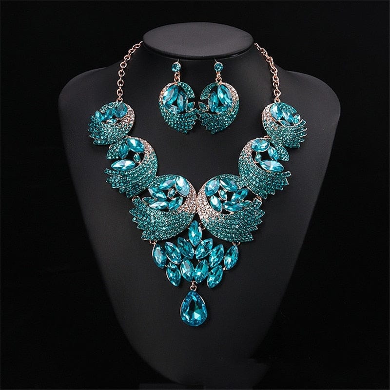 Clamanta Beauty Bleu Magnifique Parures de bijoux pour femmes