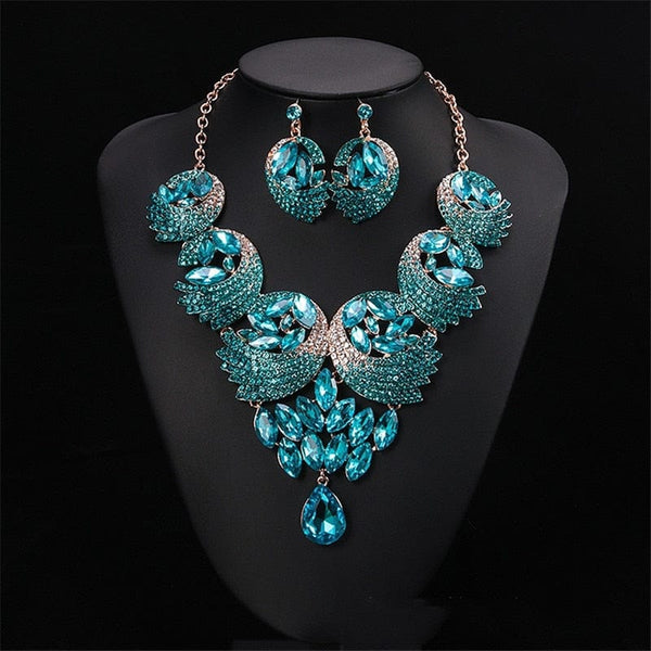 Clamanta Beauty Bleu Magnifique Parures de bijoux pour femmes