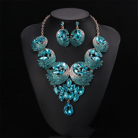 Clamanta Beauty Bleu Magnifique Parures de bijoux pour femmes