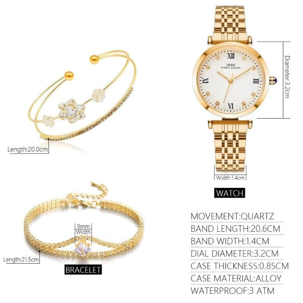 Clamanta Beauty Bracelet de montre élégante mode avec boîte cadeau