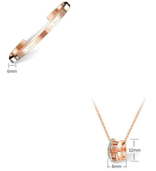 Clamanta Beauty Coffret Montre-bracelet et collier pour femmes