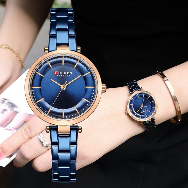 Clamanta Beauty Deux montre pour amoureux en acier inoxydable