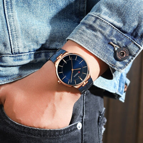 Clamanta Beauty Deux montre pour amoureux en acier inoxydable