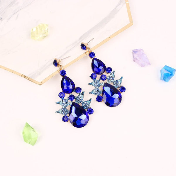 Clamanta Beauty Ensemble de boucles d'oreilles et collier en forme de feuilles