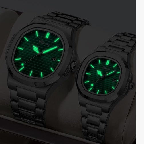 Clamanta Beauty Ensemble de Montres de Couple en Quartz de Luxe pour Hommes et Femmes