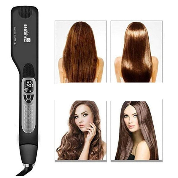 Clamanta Beauty Fer à lisser vapeur- peigne électrique professionnel pour cheveux