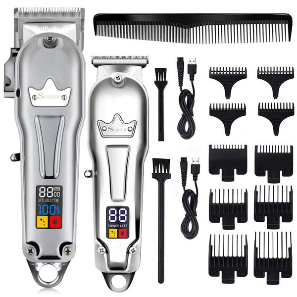 Clamanta Beauty Gris Deux Tondeuse à cheveux et barbe sans fil rechargeable