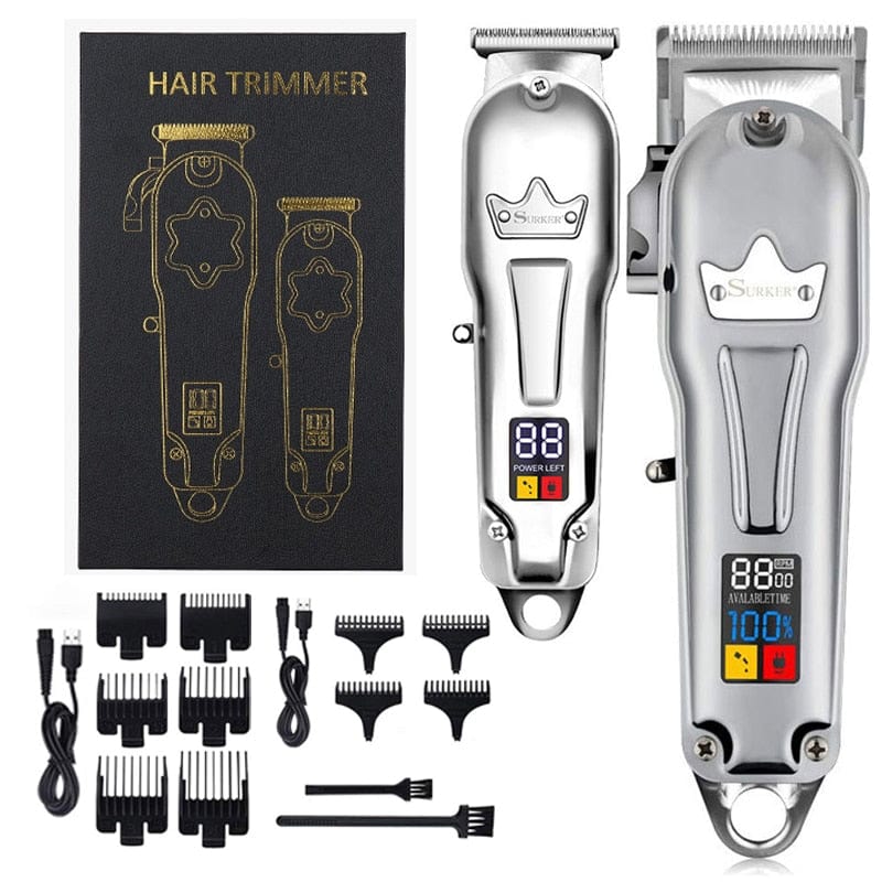 Clamanta Beauty Gris Deux Tondeuse à cheveux et barbe sans fil rechargeable