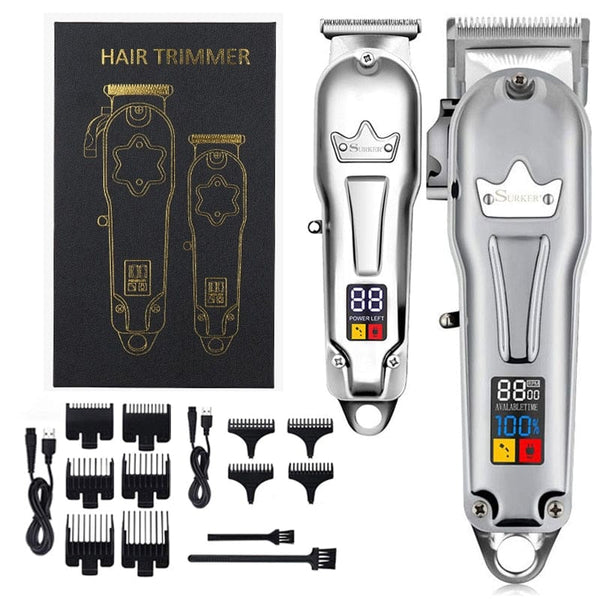 Clamanta Beauty Gris Deux Tondeuse à cheveux et barbe sans fil rechargeable