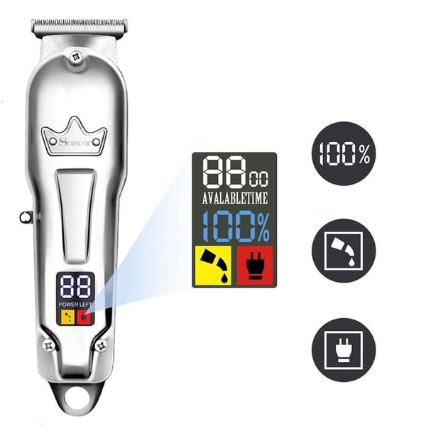 Clamanta Beauty Gris Deux Tondeuse à cheveux et barbe sans fil rechargeable